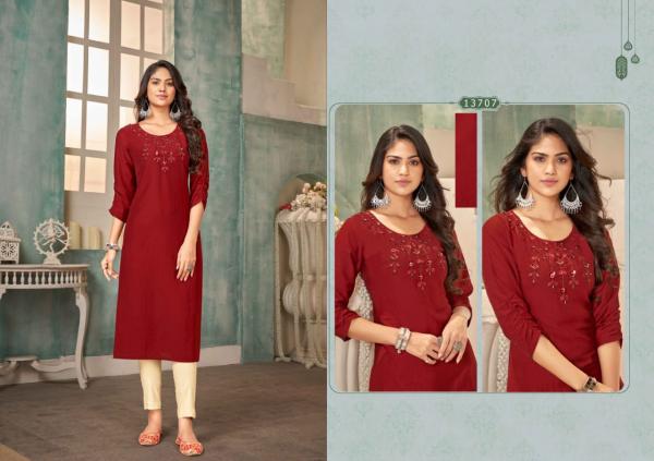 Kalaroop Octavia Vol 13  Silk Fancy Designer Kurti Collection